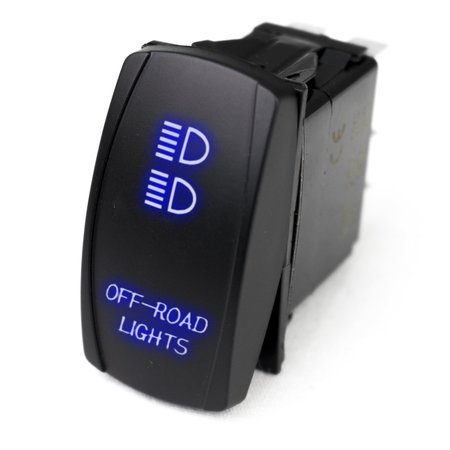 RACE SPORT Led Rocker Switch W/ Blue Led Radiance (Off-Road Lights) RSLJ11B